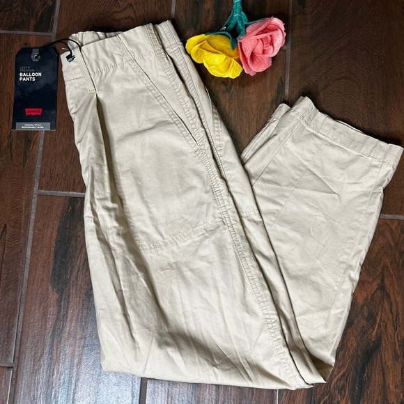 Levi’s Premium High Rise Balloon Pants Beige Urban - Picture 3 of 4